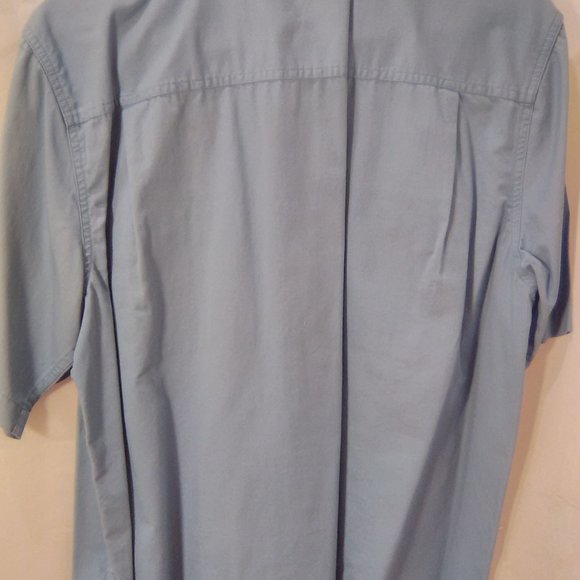 Faded Glory Men's Short Sleeve Button Down Shirt Color Blue Size Large - Picture 2 of 5